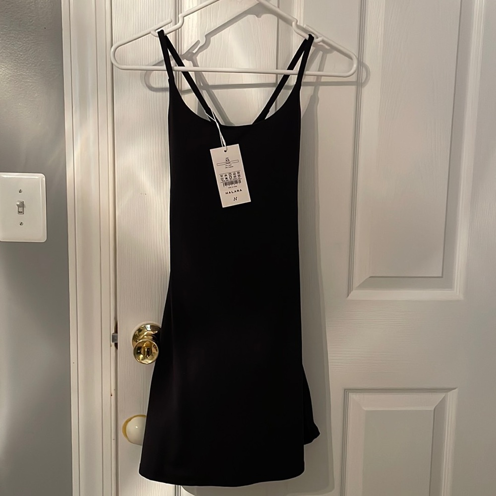 Halara everyday Cloudful 2-in-1 Black dress NWT